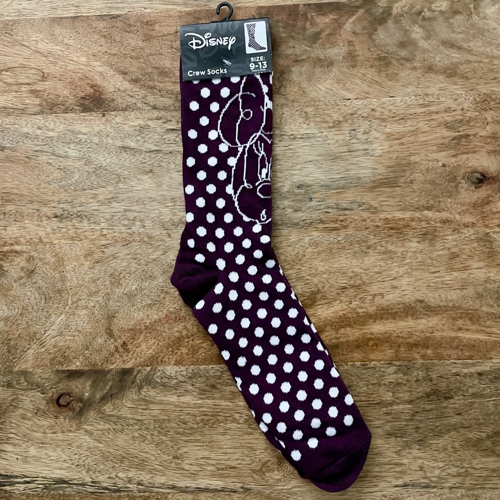 5/$20 NEW Adult Minnie Mouse Polka Dot Socks